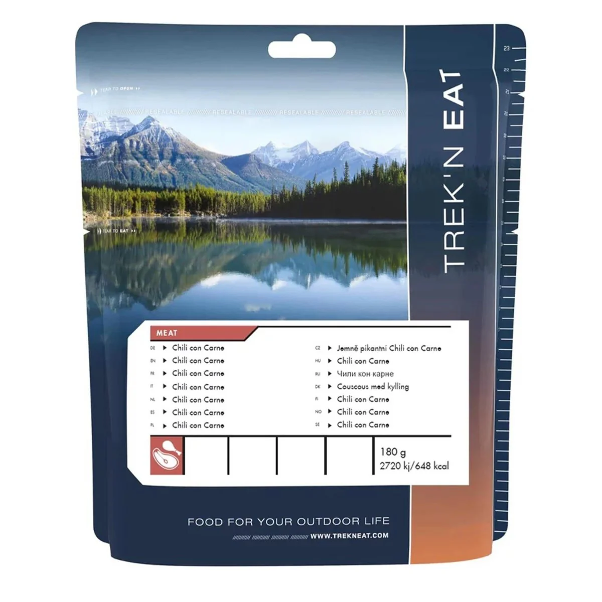 Trek’n Eat Main maaltijd Chili Con Carne Survival Dhydrated Trekking Camping Food