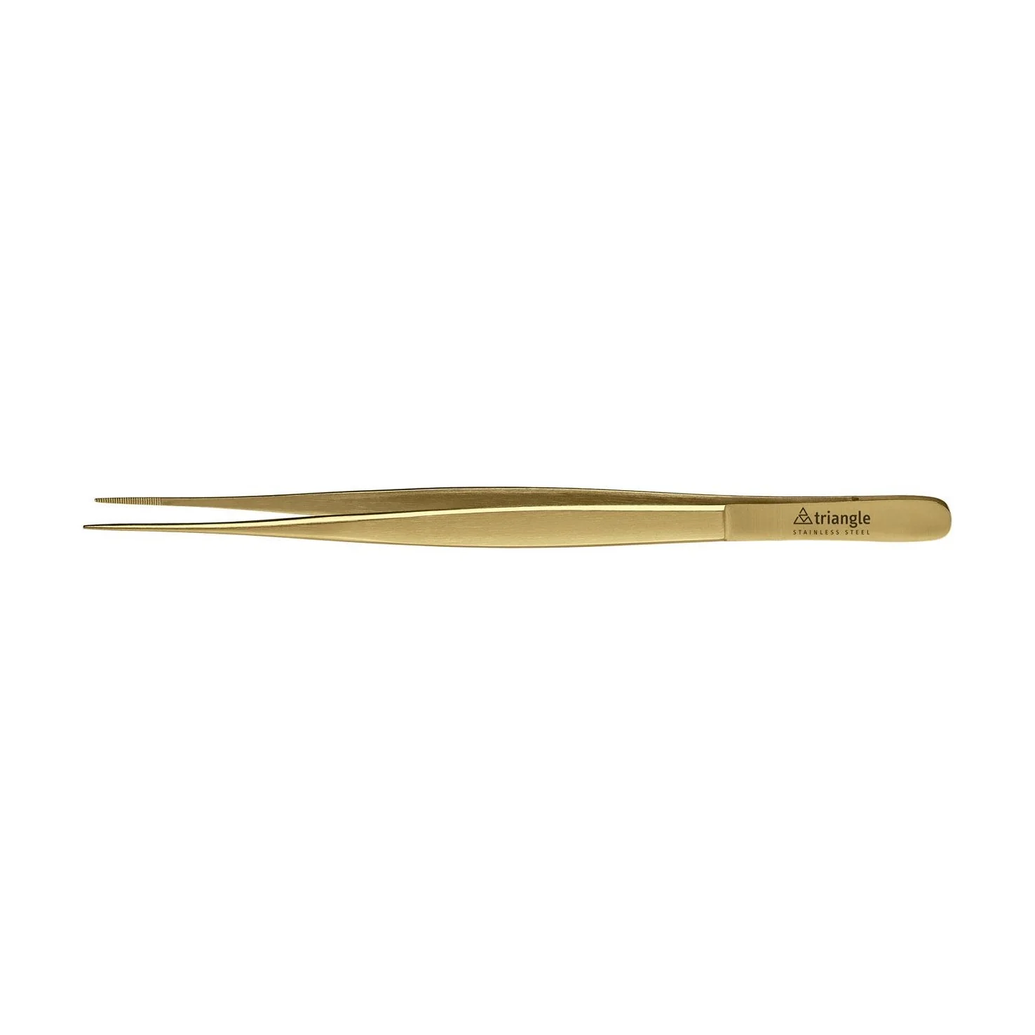 TRIANGLE RVS goudkleurig keuken- precisiepincet lengte 15 cm matte afwerking