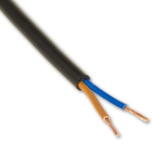 2 X 1MM2  –  Rond Installatie Draad  –  VMVL Zwart