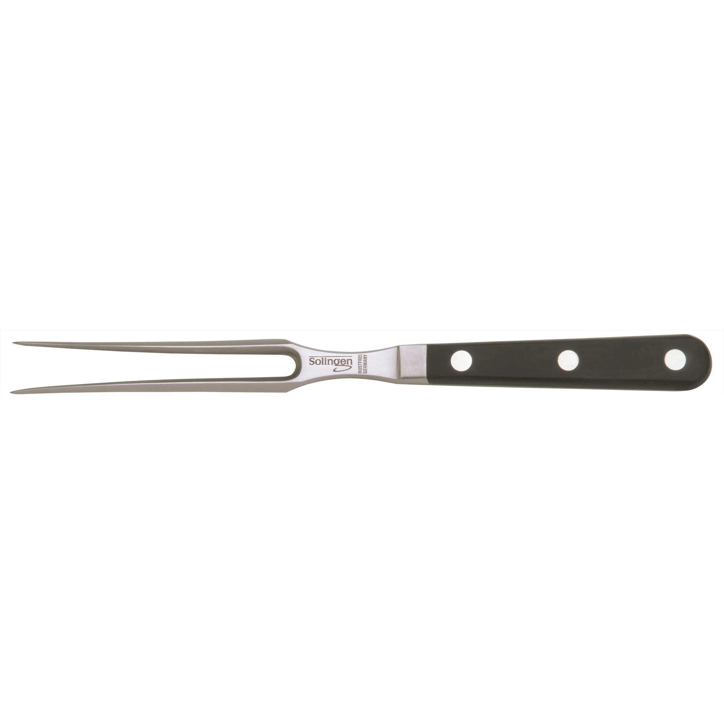 BURGVOGEL Comfort Line Professionele RVS vleesvork lengte 15cm met zwart POM heft