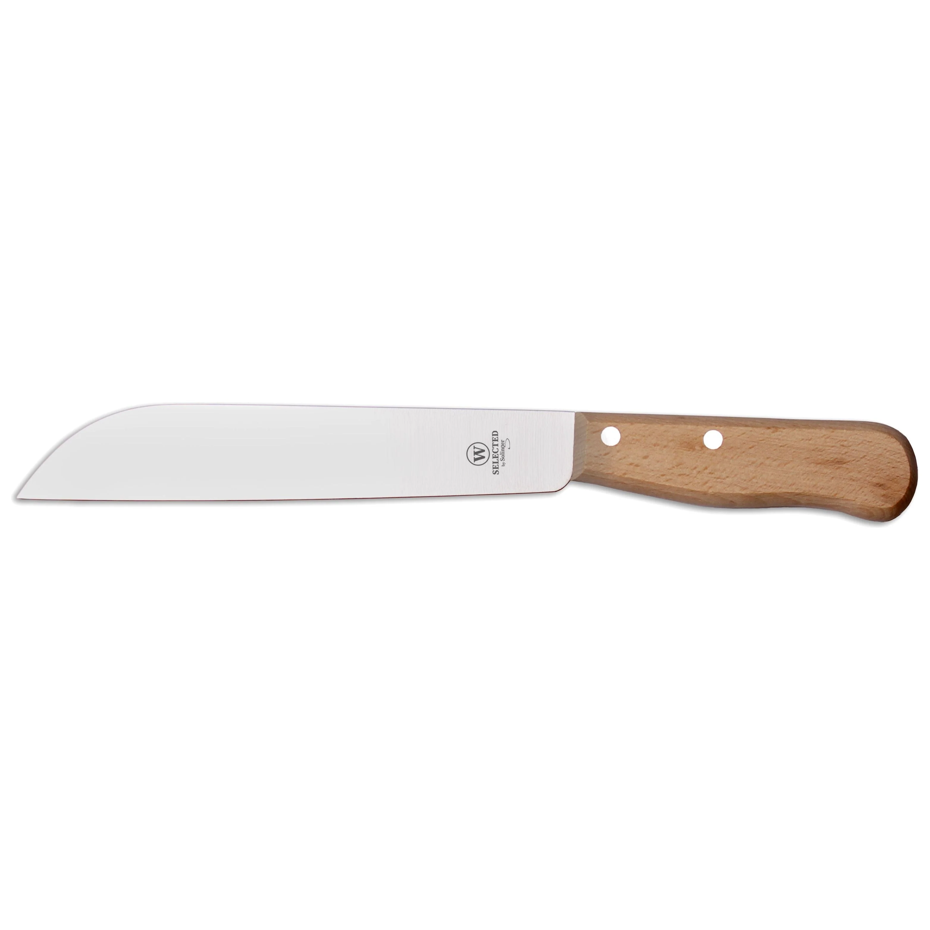 W-SELECTED® koolmes / Hollands broodmes carbon 18 cm lemmet beukenhouten handvat alu nieten