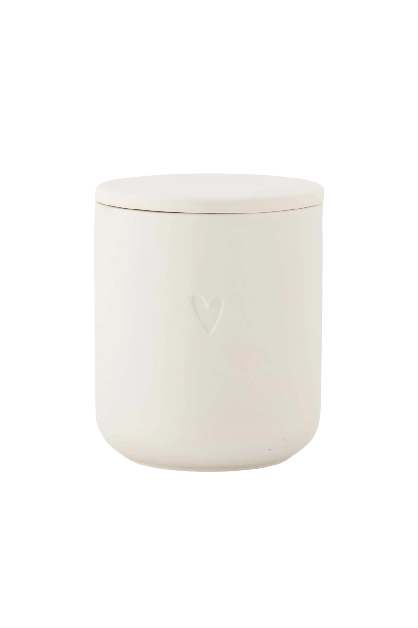 Zusss | Geurkaars keramiek hartje off white