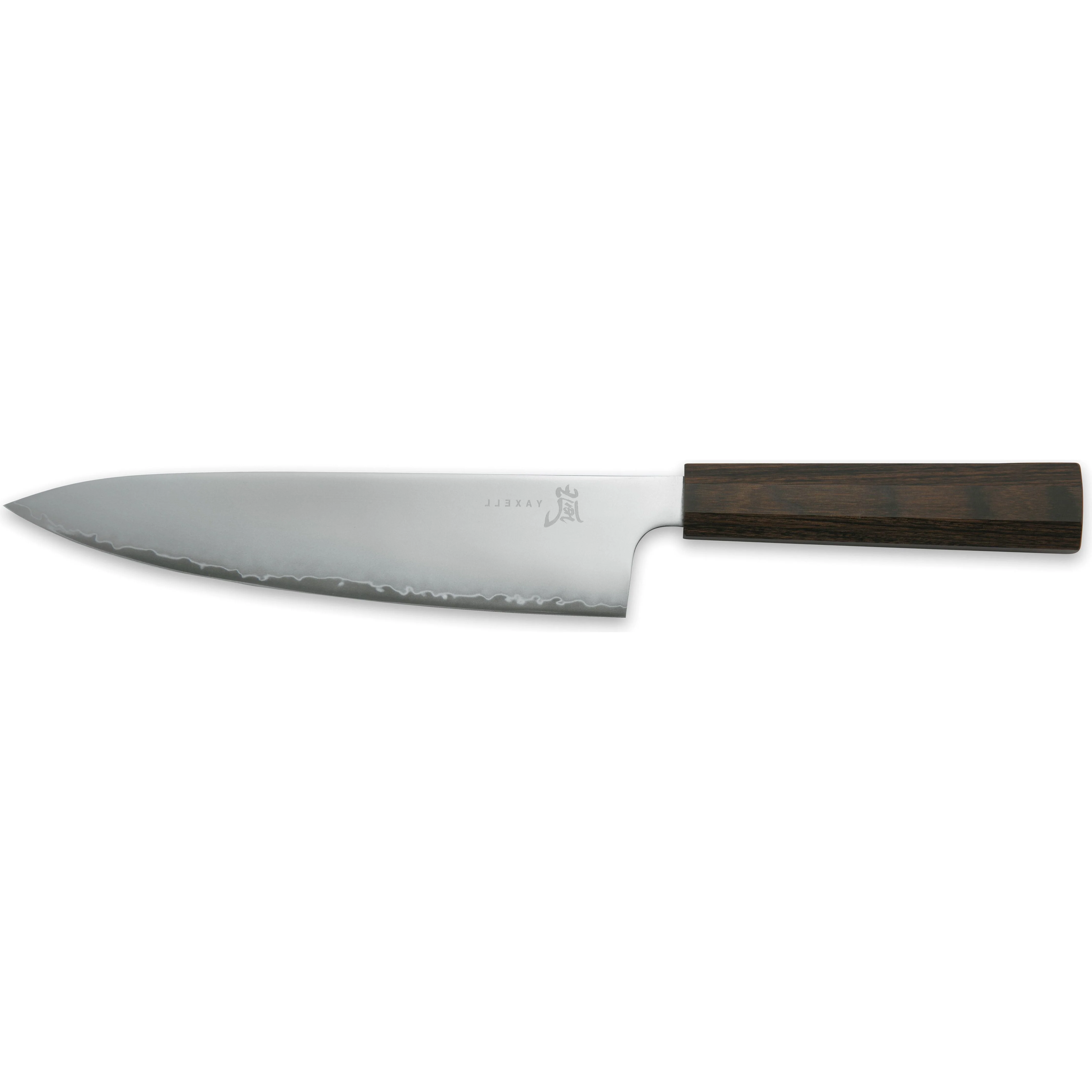 YAXELL HANA Koksmes 20 cm 3 laags roestvrijstaal met donkerbruin pakkawood heft