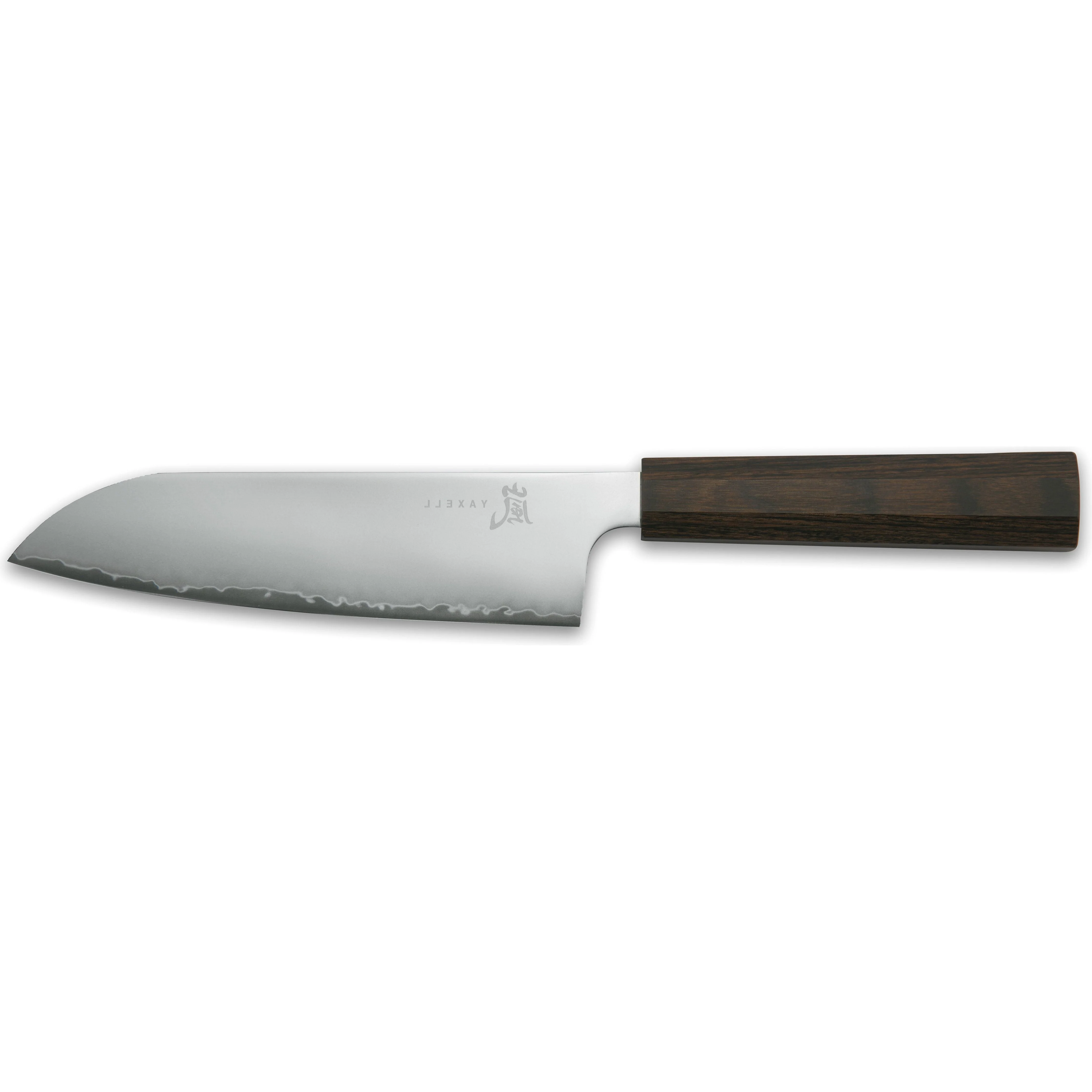 YAXELL HANA Santoku 16.5cm 3 laags roestvrijstaal met donkerbruin pakkawood heft