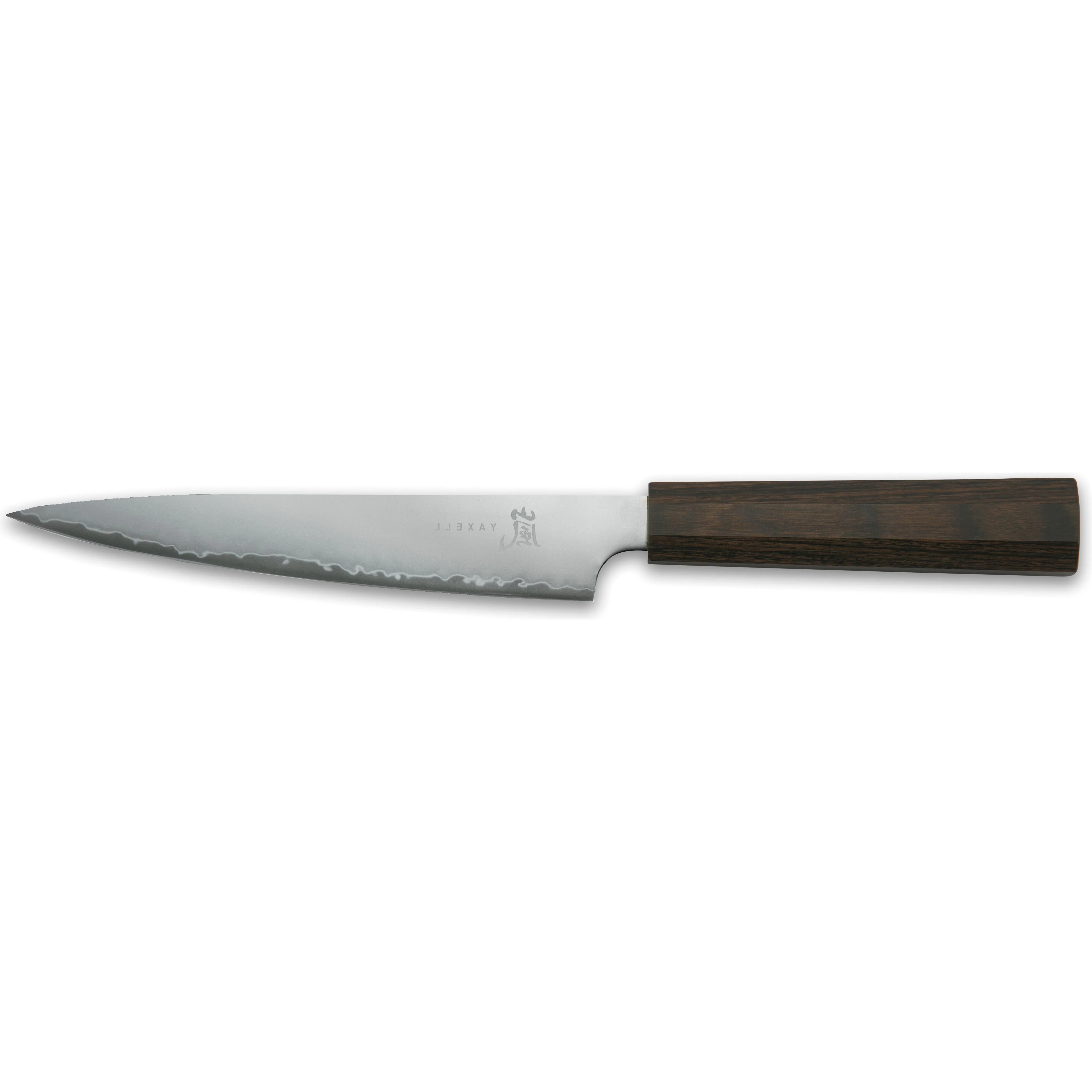Yaxell HANA vleesmes 15cm 3 laags roestvrijstaal met donkerbruin pakka wood heft