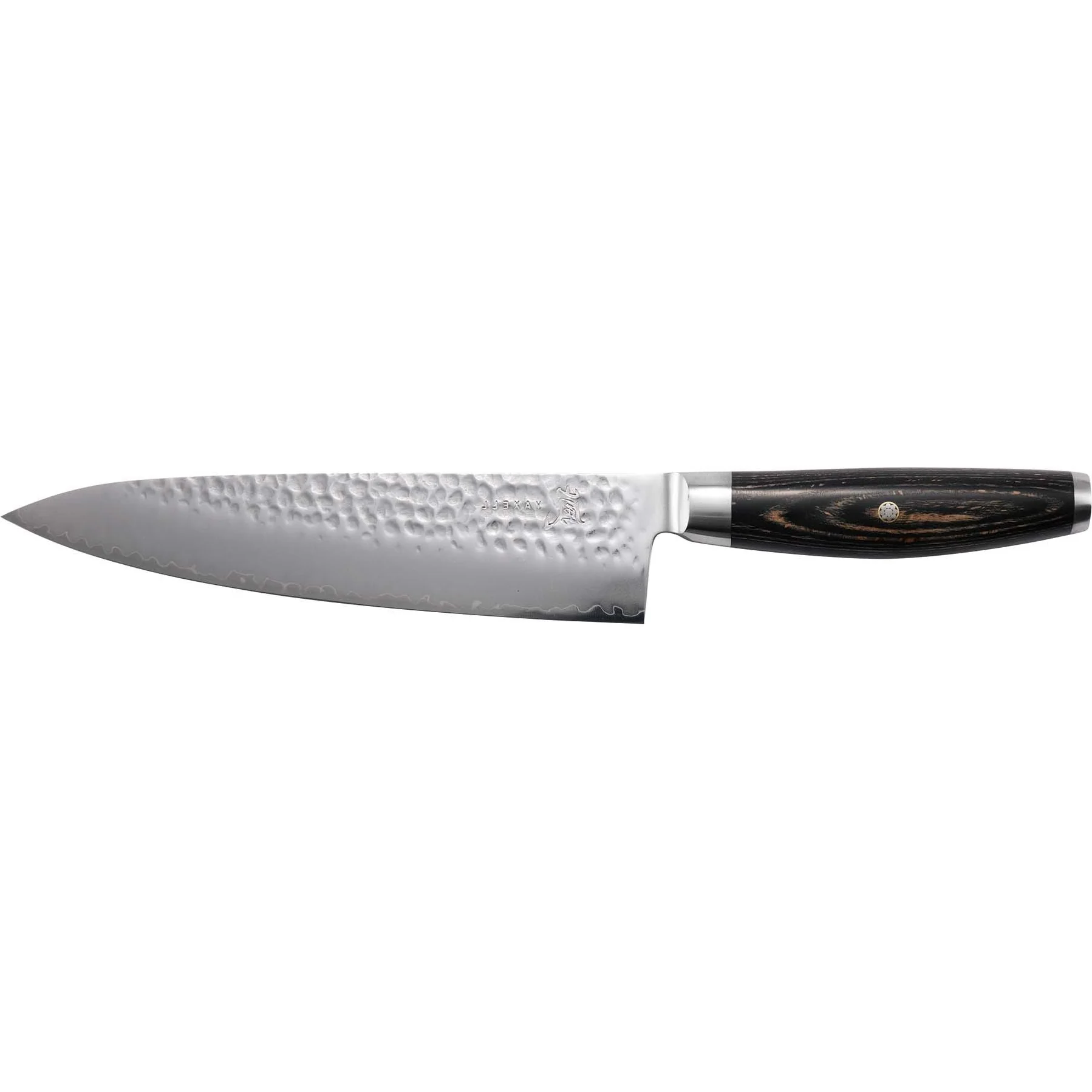 Yaxell Ketu Koksmes 24 cm 3 laags roestvrijstaal met zwart pakka wood heft
