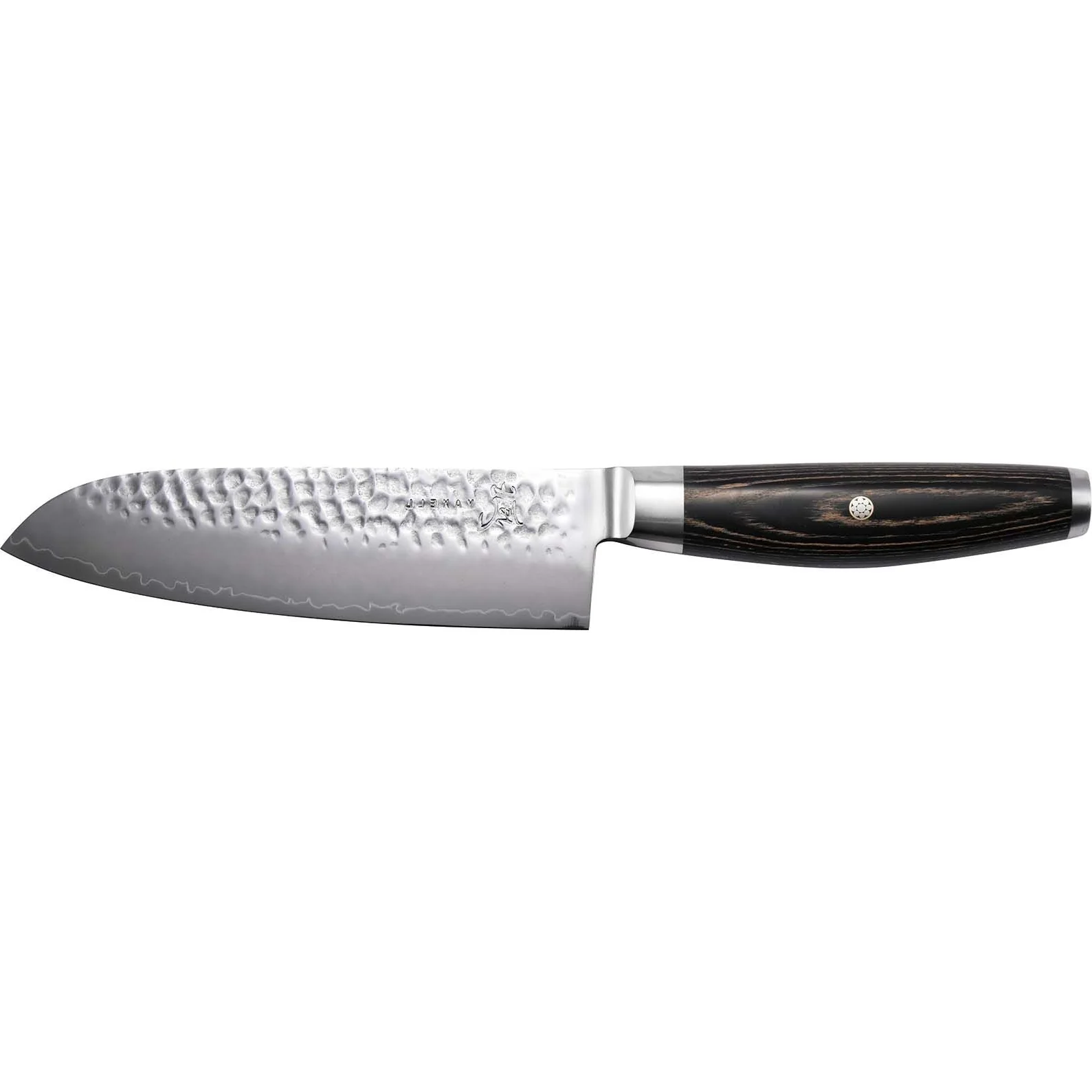 Yaxell Ketu Santoku 16.5 cm 3 laags roestvrijstaal met zwart pakka wood heft Yaxell Ketu Santoku 16.5 cm 3 laags roestvrijstaal met zwart pakka wood heft