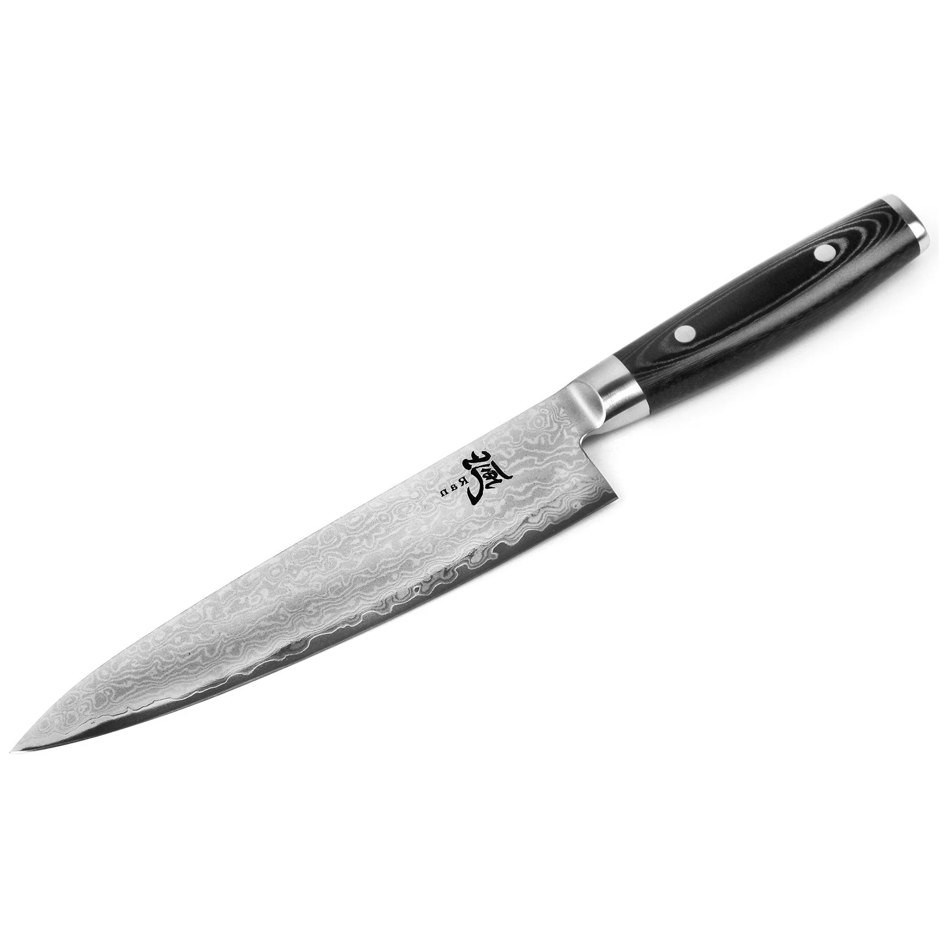 Yaxell Ran Koksmes 20 cm 69 laags roestvrij damast staal met canvas-micarta heft