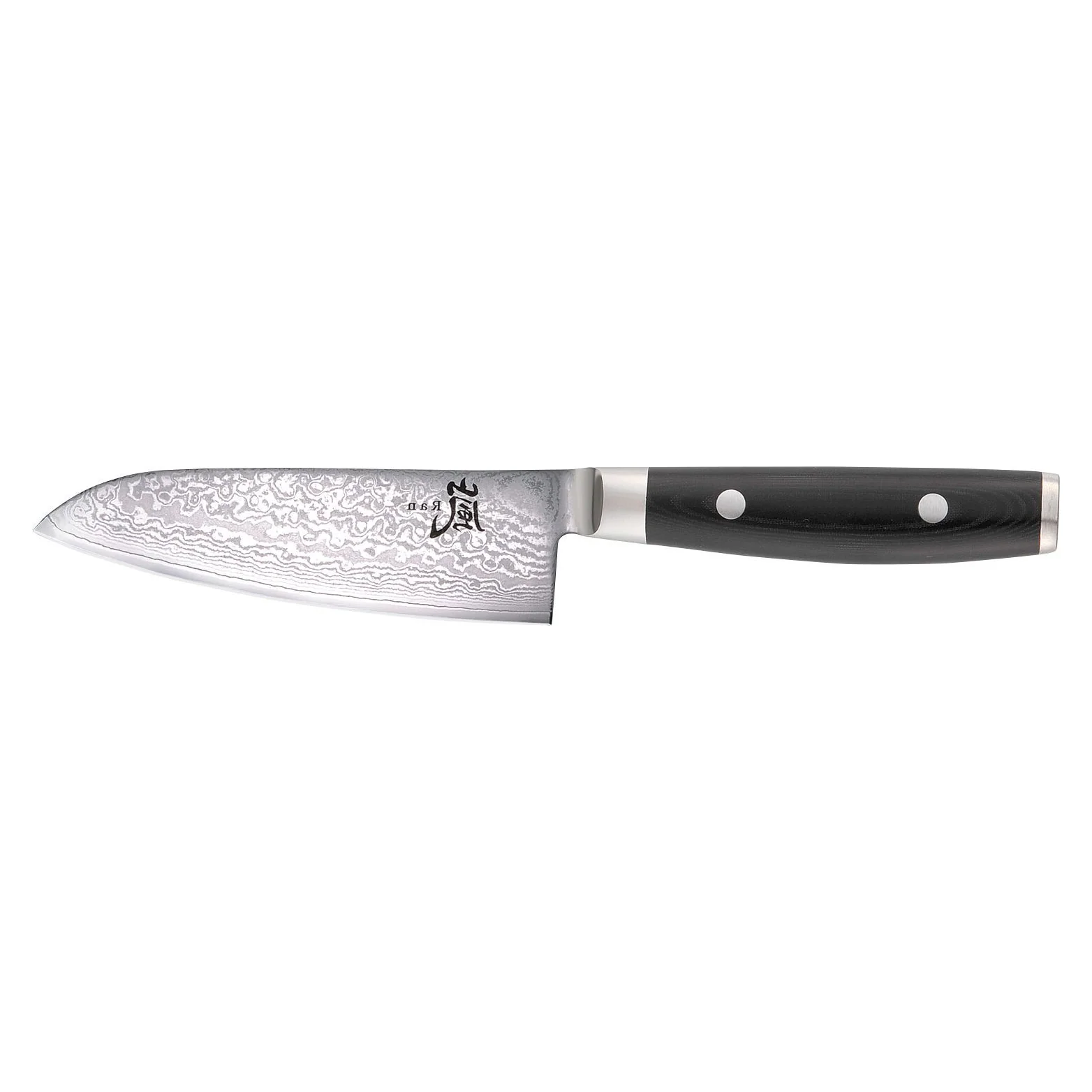 YAXELL RAN Santoku 12,5 cm 69 laags roestvrij damast staal met canvas-micarta heft YAXELL RAN Santoku 12,5 cm 69 laags roestvrij damast staal met canvas-micarta heft