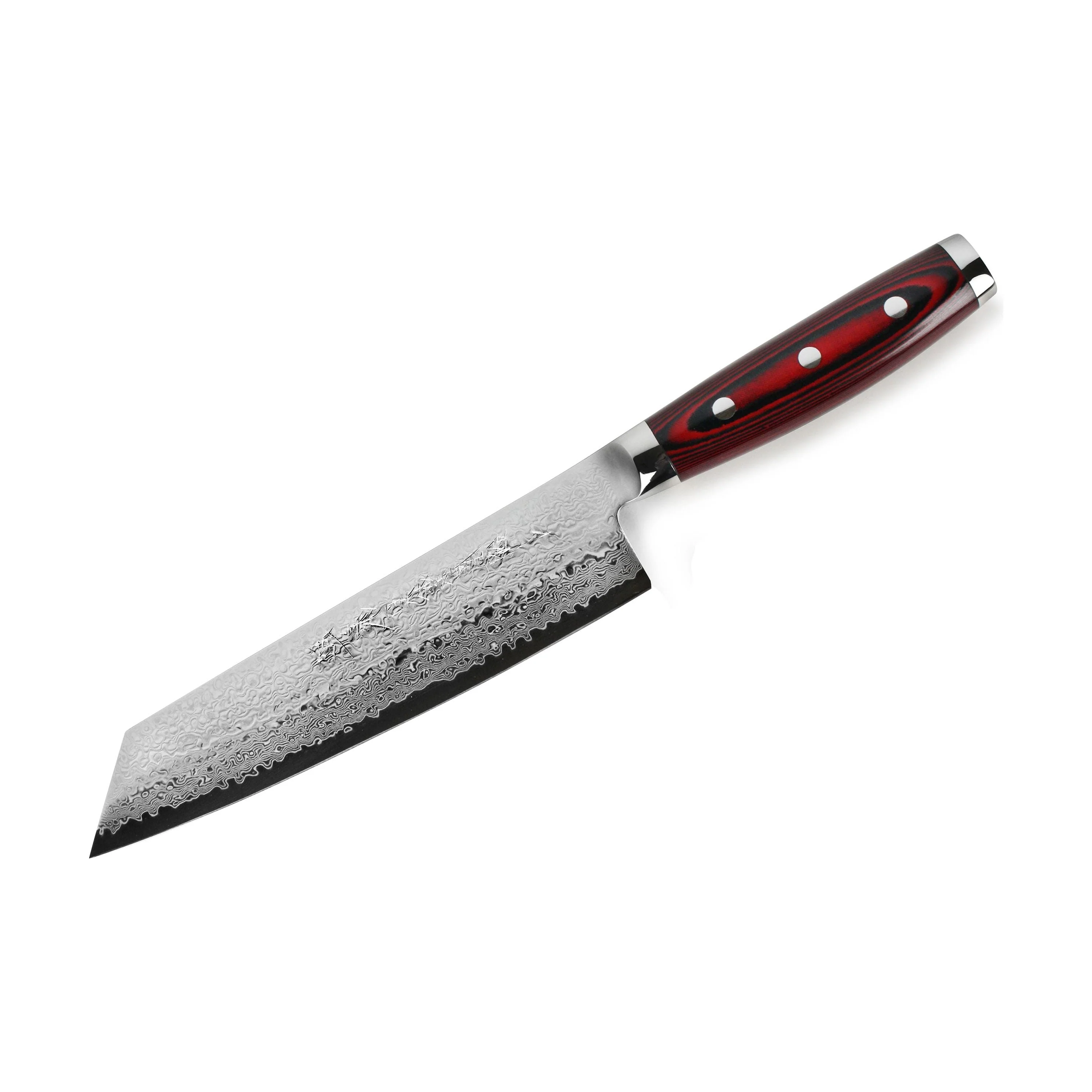 Yaxell Super Gou Kiritsuke 20 cm 161 laags roestvrij damast staal met canvas-micarta heft Yaxell Super Gou Kiritsuke 20 cm 161 laags roestvrij damast staal met canvas-micarta heft