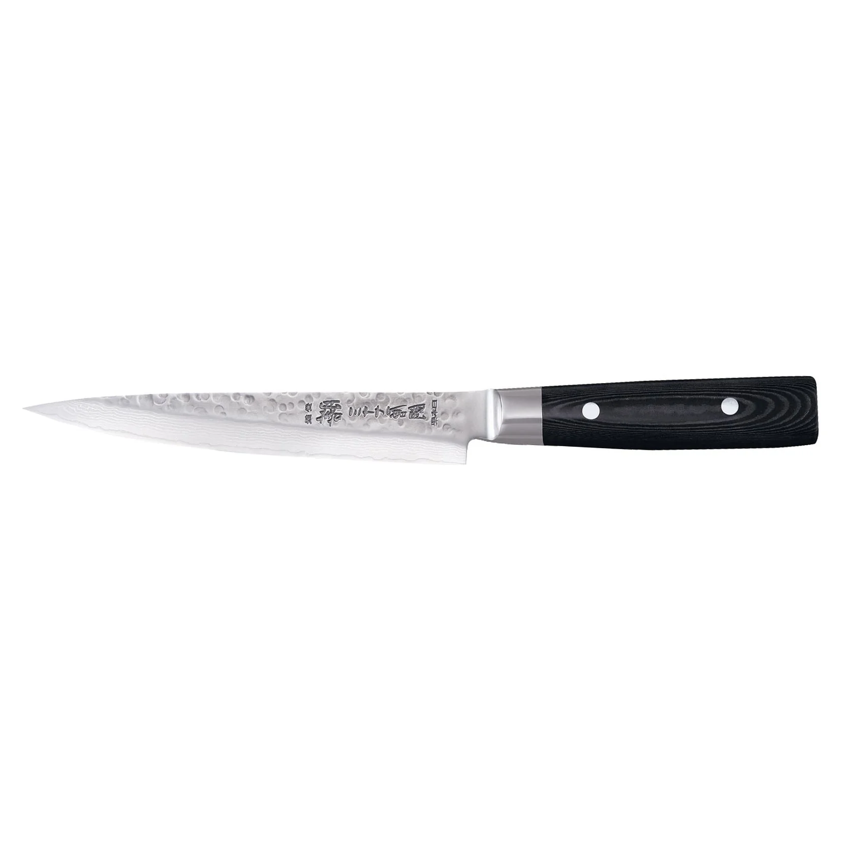 Yaxell Zen Vleesmes 18 cm 37 laags roestvrij damast staal met canvas-micarta heft Yaxell Zen Vleesmes 18 cm 37 laags roestvrij damast staal met canvas-micarta heft