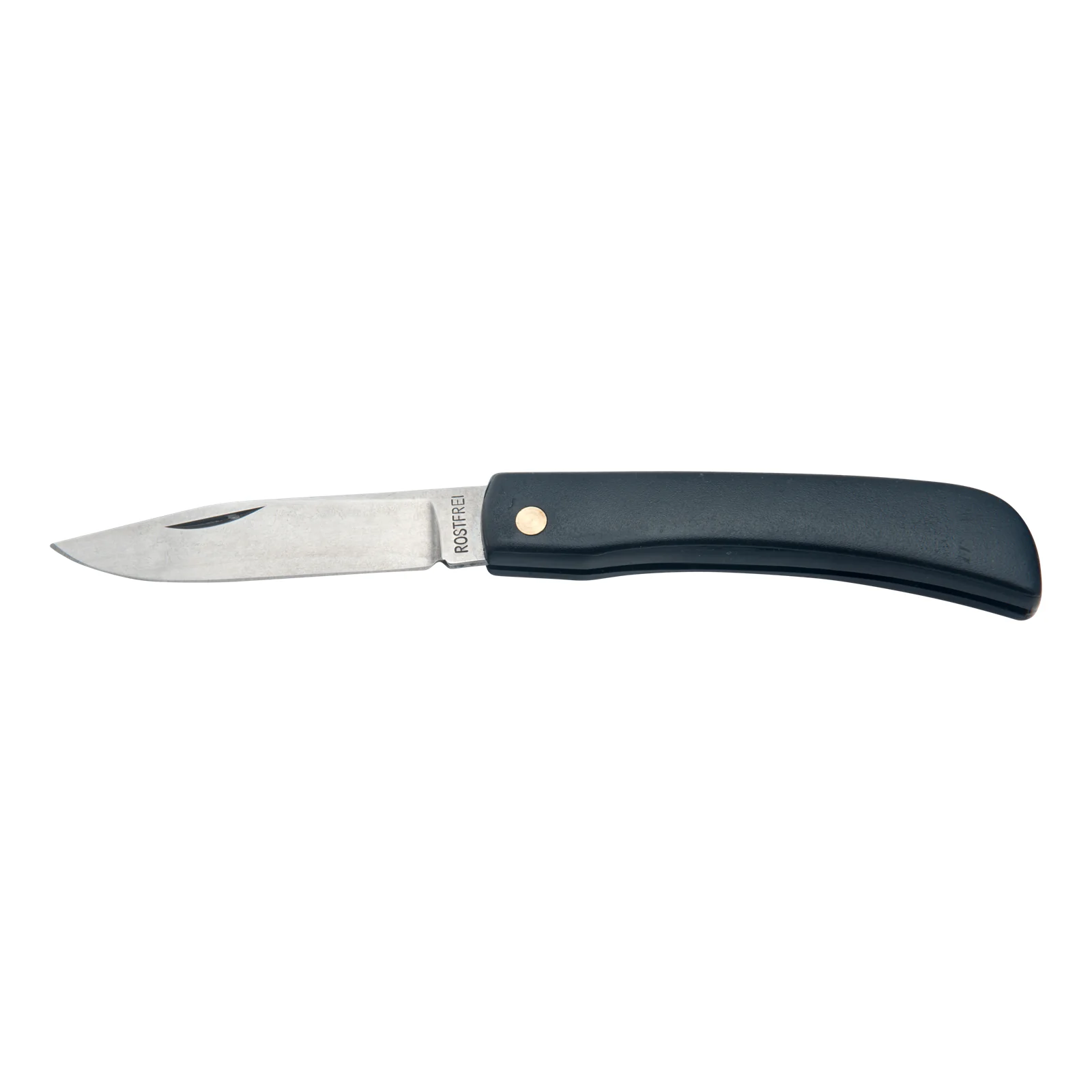 W-SELECTED® roestvrijstalen slagers zakmes 19cm met zwart kunststof heft