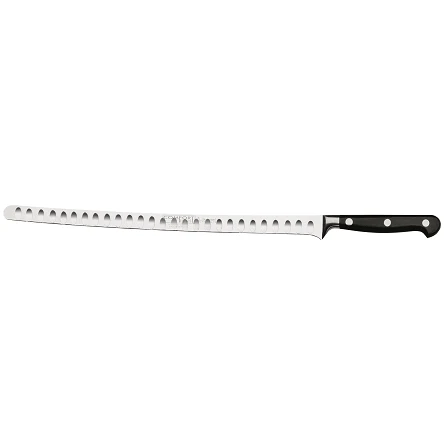 BURGVOGEL Comfort Line professioneel Zalm- mes RVS lemmet 31cm met kuiltjes zwart POM heft BURGVOGEL Comfort Line professioneel Zalm- mes RVS lemmet 31cm met kuiltjes zwart POM heft